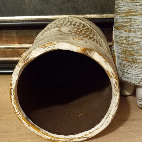 Ashland Summer Owl Container/Vase. 8.5" H, 4"D. - Picture 4 of 6